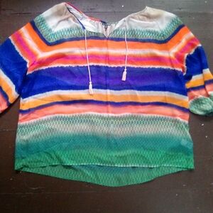 Hannah Multicolor Geometric Blouse